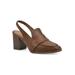 Women's Vocality Slingback by White Mountain in Dark Tan Smooth (Size 11 M)