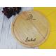 Personalised Engraved Wooden Round G&T lemon chopping board Gift Any Name