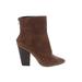 Kelsi Dagger Brooklyn Ankle Boots: Brown Print Shoes - Women's Size 6 - Almond Toe