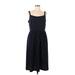 Tommy Hilfiger Casual Dress - Midi: Blue Polka Dots Dresses - Women's Size 12