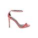 Steve Madden Heels: Red Snake Print Shoes - Women's Size 6 1/2 - Open Toe