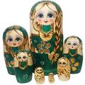 JYARZ Matryoshka Russian Dolls Russian Nesting Doll，Village Scenes Hand Painted In Russia，Traditional Matryoshka Babushka Nesting Dolls Stacking Dolls