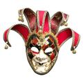 PRETYZOOM Masquerade Mask Venetian Jester Mask Fancy Dress Mask Christmas Costume Accessories Jester Costume Mask Carnival Clown Mask Cosplay Mask Vintage Masks Red Decorate Prom