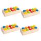 SAFIGLE 4 Sets Screw Toy Toys for Toddlers Geometry Shape Block Geometry Shape Sorter Geometry Shape Toy Shape Sorter for Kids Preschool Toys Shape Toy for Kids Child Wooden
