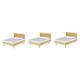 ibasenice 3 Pcs Mini Double Bed Miniature Bed for Dollhouse Toys for Kids Dollhouse Bed 1 12 Scale Toy House Double Bed Miniatures Wash Basin for Baby Models Cot Micro Scene Wood Color Oak