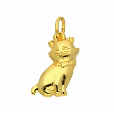 Ketten-Anhänger ADELIA´S "585 Gold Anhänger Katze", gold, Schmuckanhänger, Damen, Gelbgold 585, 585 Gold Goldschmuck für