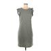 Universal Thread Casual Dress - Shift Scoop Neck Short sleeves: Gray Dresses - Women's Size Medium