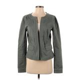 Ann Taylor LOFT Jacket: Short Gray Print Jackets & Outerwear - Women's Size Small Tall