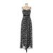 Hailey by Adrianna Papell Cocktail Dress - Maxi: Black Damask Dresses - Women's Size 6