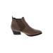 AQUATALIA Ankle Boots: Brown Print Shoes - Women's Size 7 - Almond Toe