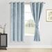 Grommet Curtains Set of 2, 52 Wide by 63 inches Length, Stone Blue