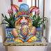 Designocracy Easter Bunny Girl Wood in Brown | 24 H x 18 W x 1 D in | Wayfair 8652765H