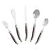 French Home Flatware Set - Service for 4 Stainless Steel/Plastic in Brown | Wayfair LG138