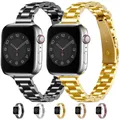 Bracelet en acier inoxydable pour Apple Watch Band Bracelet en métal pour iWatch Series 7 6 5 4