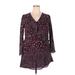 Parker Casual Dress - A-Line V Neck 3/4 sleeves: Burgundy Dresses - Women's Size 2X-Large