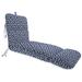 Jordan Manufacturing Sunbrella 22" x 74" Outdoor Chaise Lounge Cushion w/ Ties & Loop, Polyester in Gray/Blue | 5 H x 74 W x 74 D in | Wayfair