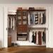 John Louis Home Premier 96" W Closet System w/ 3 Drawers & Door-Reach-In Set Solid Wood in Brown | 96 H x 12 D in | Wayfair JLH-320SH-CH-GD
