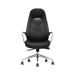 Inbox Zero Martrail Executive Chair Aluminum/Upholstered in Black/Brown/Gray | 48.03 H x 24.8 W x 26.38 D in | Wayfair