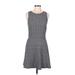 Gap Outlet Casual Dress - A-Line Scoop Neck Sleeveless: Gray Dresses - Women's Size Medium