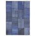 Blue 63" x 91" L Area Rug - Lofy Rectangle Teselya Rectangle 5'3" X 7'7" Area Rug 91.0 x 63.0 x 1.0 in Cotton/Wool | 63" W X 91" L | Wayfair