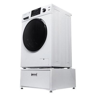 Equator Advanced Appliances All-in-one Washer Dryer Ventless FULLY BUILTIN 0-CLEARANCE 1.62cf/15lbs 110V 1400RPM w/ Pedestal in White | Wayfair