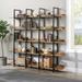 Latitude Run® 70.87" H X 70.87" W Steel Etagere Bookcase in Brown | 70.87 H x 70.87 W x 11.81 D in | Wayfair CD41C62131A94DAC8169CE470B12A59F