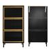 Everly Quinn Entryway Shoe Storage Cabinet w/ 3 Flip Drawers Metal Door Shoe Cabinet Organizer Mesh Door Manufactured Wood in Black | Wayfair