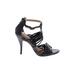 Corso Como Heels: Gladiator Stiletto Feminine Black Solid Shoes - Women's Size 9 - Open Toe