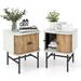 17 Stories Alexis-Marie Nightstand Wood in White | 19.5 H x 16 W x 15.5 D in | Wayfair 828D8E46971749EBB619CFA66C1CEF9A