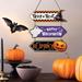 The Holiday Aisle® Happy Halloween Signs Decorations, Trick Or Treat Wall Hanging Door Sign | Wayfair 83C78512FBFA48868BE32968F2B73022