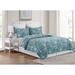 Red Barrel Studio® Villafane Cotton Percale Quilt Set Polyester/Polyfill/Cotton Percale in Blue | King Quilt + 2 King Shams | Wayfair