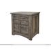 Millwood Pines Newhaven 1 - Drawer Solid Wood Nightstand in Gray Wood in Brown/Gray | 18 H x 27 W x 26.75 D in | Wayfair