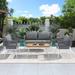 Bay Isle Home™ Anamari 4 - Person Outdoor Seating Group w/ Cushions Wood/Natural Hardwoods in Gray | Wayfair B10BA6A11EF448E9B0D014D47D8EBC76