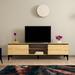 17 Stories Yeul TV Stand for TVs up to 78" Wood in Brown | 17.72 H x 70.87 W x 15.75 D in | Wayfair 65A8C12661EA4308948B9A3EB5DB9D59