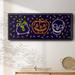 The Holiday Aisle® Neon Halloween - Floater Frame Print on Canvas Canvas, Solid Wood in Indigo | 12 H x 30 W x 1.5 D in | Wayfair