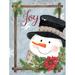 The Holiday Aisle® Snowman In Frame On Canvas by Lisa Kennedy Print Metal in Black/Brown/Green | 48 H x 32 W x 1.25 D in | Wayfair