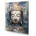 Bungalow Rose Religious Royal Buddhism Statue On Canvas Print Metal in Blue/Gray | 32 H x 24 W x 1 D in | Wayfair 9491B764D93D46AAB170D6C16176E04B