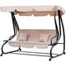 Arlmont & Co. Sennan 2 Person Porch Swing w/ Canopy in Brown | Wayfair BDCADDED2E7E4F98925391F441C3C571