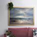 Highland Dunes Aqua Blue Morning Framed On Canvas Print Canvas in Blue/Gray/White | 30 H x 44 W x 1.5 D in | Wayfair