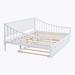 Red Barrel Studio® Fiza Daybed Wood in White | 32.3 H x 82 W x 75.8 D in | Wayfair 91A9D56C72854DE1A45F9C44037705B6