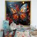 August Grove® Butterfly Fantasy Flight I Framed On Canvas Print Canvas, Cotton in White | 36 H x 36 W x 1.5 D in | Wayfair