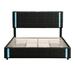 Ebern Designs Lekisha Bed Wood & Upholstered/ in Black | Wayfair 82C48C6C525A440A9999C6852A47C12A