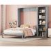 Hokku Designs Yosmely Murphy Storage Bed Wood in Gray | 83.7 H x 87.5 W x 79 D in | Wayfair 8085E93C87524514894F3A23F9685F94