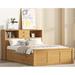 Red Barrel Studio® Florecita Bookcase Storage Bed Wood in Brown | 37 H x 57.6 W x 88 D in | Wayfair 0464097364D04541A33E3F68381B3B5F