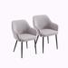 Ivy Bronx Kyen Linen Back Arm Chair Dining Chair Wood/Upholstered/Metal/Fabric in Gray | 32.87 H x 23.62 W x 22.83 D in | Wayfair