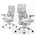 Inbox Zero Ergonomic Office Chair - Dual-layer Dynamic Lumbar Support Metal in Gray | 49.29 H x 27.56 W x 27.56 D in | Wayfair