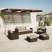 Red Barrel Studio® Shanden 5 - Person Outdoor Seating Group w/ Cushions Synthetic Wicker/All - Weather Wicker/Wicker/Rattan in Brown | Wayfair