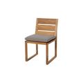 Willow Creek Designs Venice Teak Patio Dining Side Chair w/ Cushion Wood in Brown | 33.25 H x 19.75 W x 18 D in | Wayfair VEN-DIN-ALC-5461