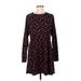 Miss Selfridge Casual Dress - A-Line Crew Neck Long sleeves: Black Dresses - Women's Size 6