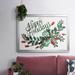 Wexford Home Cut Wreath Christmas Collection A - Single Picture Frame Print on Canvas in Green/Red | 30 H x 44 W x 1.5 D in | Wayfair